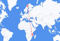 Flights from Quelimane, Mozambique to Arvidsjaur, Sweden