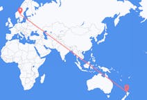 Flyreiser fra Auckland, New Zealand til Rörbäcksnäs, Sverige