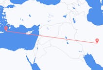 Vols depuis la ville d'Ispahan vers la ville de Kasos