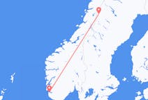 Vluchten van Stavanger naar Hemavan