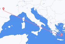 Vols depuis la ville de Bergerac vers la ville de Santorin
