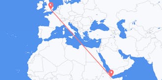 Flüge von Dschibuti nach das Vereinigte Königreich