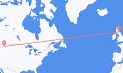Flyreiser fra Great Falls, USA til Edinburgh, Skottland