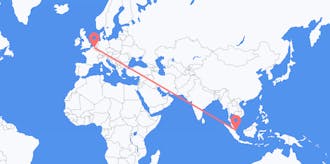 Flyrejser fra Singapore til Belgien