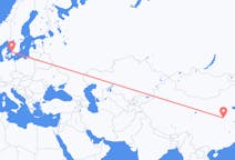 Flyrejser fra Zhengzhou, Kina til Ängelholm, Sverige