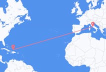 Flyrejser fra South Caicos, Turks- og Caicosøerne til Rom, Italien