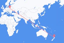 Flyg från Tauranga, Nya Zeeland till Warszawa, Polen