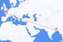 인도 콜카타에서 출발해 프랑스 푸아티에에(으)로 가는 항공편
