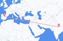 Flyreiser fra Lucknow, til Madrid
