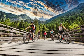 在夏蒙尼勃朗峰中心体验电动自行车山地自行车体验