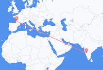 Flyreiser fra Hubli-Dharwad, India til Bordeaux, Frankrike