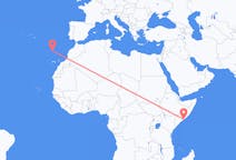 Loty z Mogadiszu do Funchal