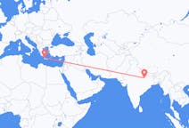 Vluchten van Benares, India naar Chania, Griekenland