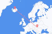 Vluchten van Kosice, Slowakije naar Akureyri, IJsland