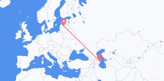 Flyrejser fra Aserbajdsjan til Letland