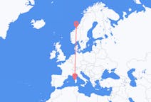 Flights from Ørland, Norway to Alghero, Italy