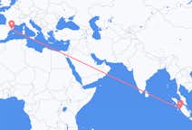 Flyreiser fra Padang, til Barcelona