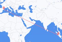 Flights from Padang, Indonesia to Barcelona, Spain