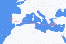 Vluchten van Karpathos, Griekenland naar Lissabon, Portugal