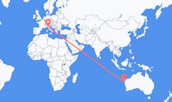 เที่ยวบิน จาก Carnarvon, ออสเตรเลีย ไปยัง ฟลอเรนซ์, อิตาลี