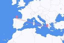 Flyreiser fra Zakynthos Island, Hellas til Santiago del Monte, Spania