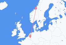 Fly fra Liège til Trondheim