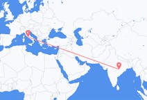 Flyrejser fra Raipur, Indien til Rom, Italien