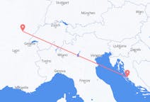 Flyrejser fra Dole, Frankrig til Zadar, Kroatien