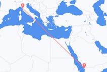 Flights from Jizan, Saudi Arabia to Pisa, Italy