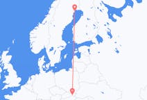 Vluchten van Kosice, Slowakije naar Lulea, Zweden