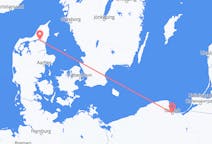 Voos de Aalborg, Dinamarca para Gdańsk, Polônia