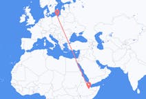 Flyreiser fra Jijiga, Etiopia til Gdańsk, Polen