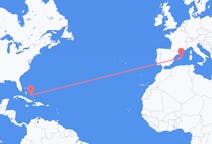 出发地 巴哈马距离亡灵岛定居点目的地 西班牙Mahon的航班
