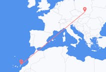 Flyrejser fra Lanzarote, Spanien til Kraków, Polen