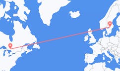 Flyreiser fra Greater Sudbury, Canada til Örebro, Sverige