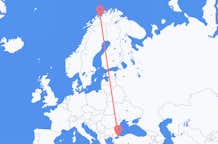 Flyg från Sørkjosen, Norge till Istanbul, Turkiet