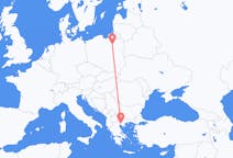 Flyg från Szymany, Szczytno län, Polen till Thessaloníki, Grekland