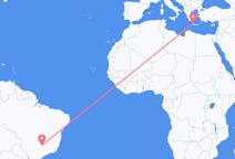 Flights from Uberaba, Brazil to Chania, Greece