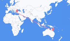 Flyreiser fra Proserpine, Australia til Denizli, Tyrkia