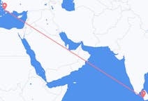 Flyreiser fra Colombo, til Bodrum