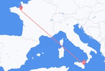 Vluchten van Rennes, Frankrijk naar Catanië, Italië