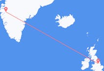 Vluchten van Doncaster, Engeland naar Kangerlussuaq, Groenland