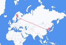 Flyreiser fra Busan, Sør-Korea til Umeå, Sverige