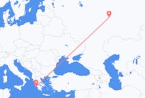 出发地 俄罗斯出发地 喀山目的地 希腊扎金索斯島的航班