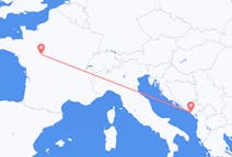 Flyg från Tivat, Montenegro till Tours, Frankrike