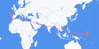 Flyreiser fra Nauru til Portugal