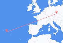 Flights from Horta, Azores, Portugal to Pardubice, Czechia