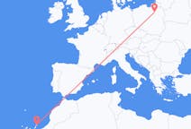 Flights from Lanzarote, Spain to Szymany, Szczytno County, Poland