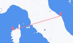 Flug frá Calvi, Frakklandi til Ancona, Ítalíu