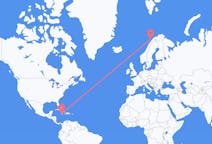 Flyreiser fra Montego Bay, Jamaica til Andenes, Norge